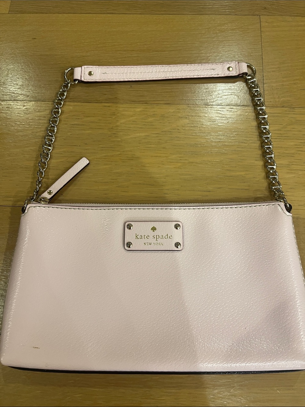 kate spade Light Pink Leather Chain Strap Shoulder Bag
